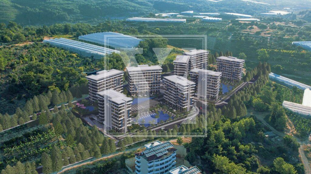 Красивый дуплекс на крыше 4+1 в районе Окурджалар, Алания