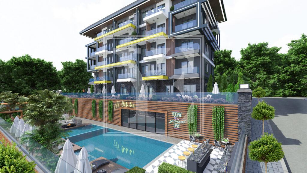 Дуплекс 4+1 на крыше в красивом районе Кестеля