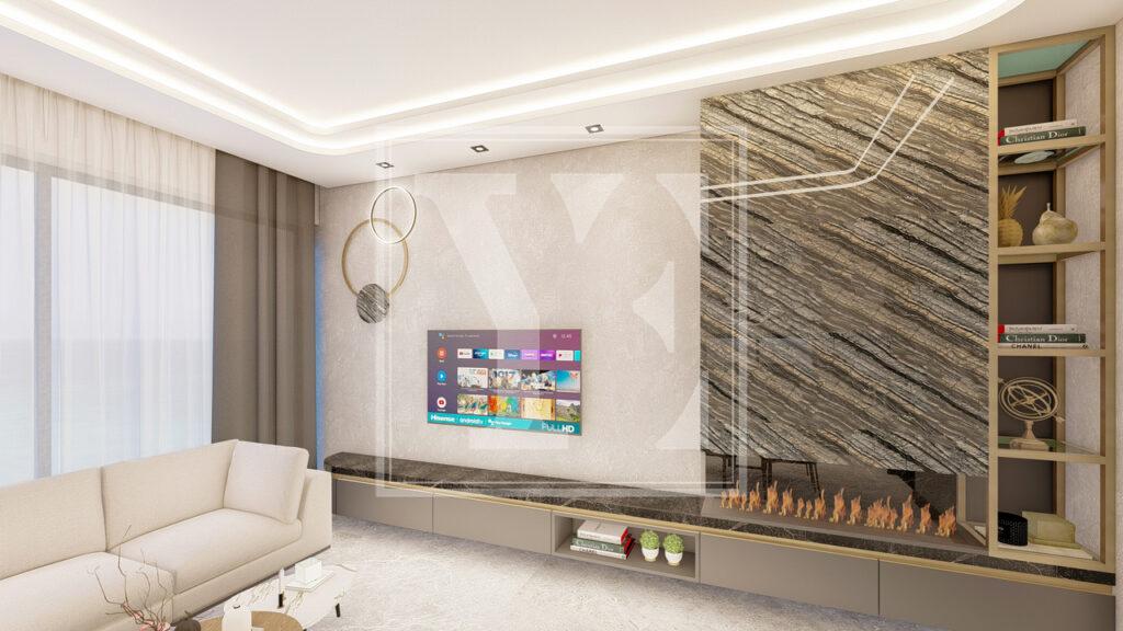 Современный дуплекс на крыше 3+1 в красивом районе Кестеля