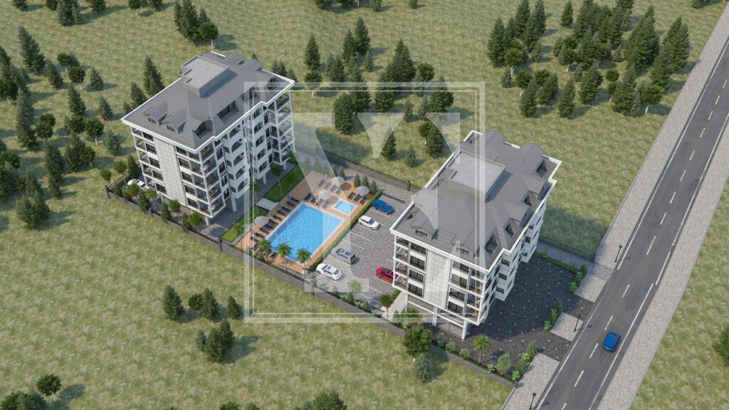 Cozy apartment 1+1 for investment in the beautiful area in Kargicak