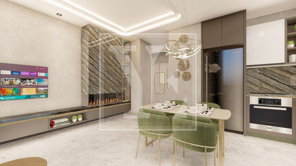 Современный дуплекс на крыше 3+1 в красивом районе Кестеля