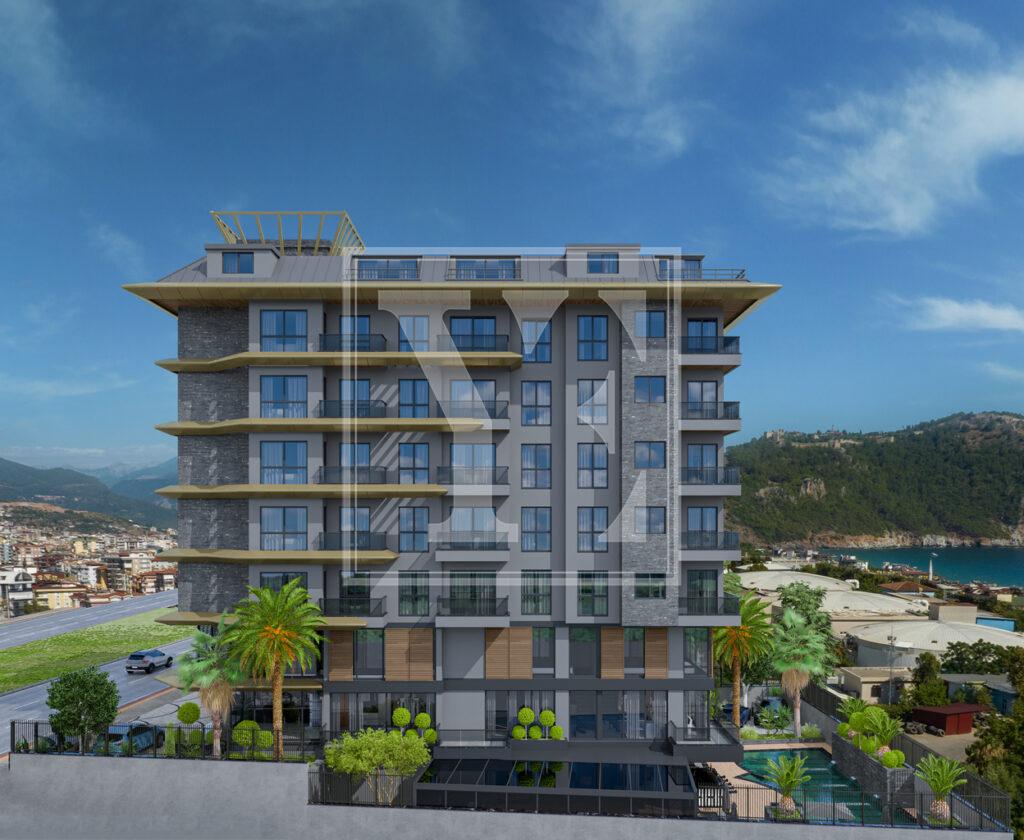 Красивый и роскошный лофт 1+1 недалеко от пляжа в центре Алании (Продано)