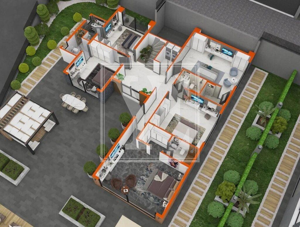 Luxusvilla 5+1 in der wunderschönen Gegend in Kargicak