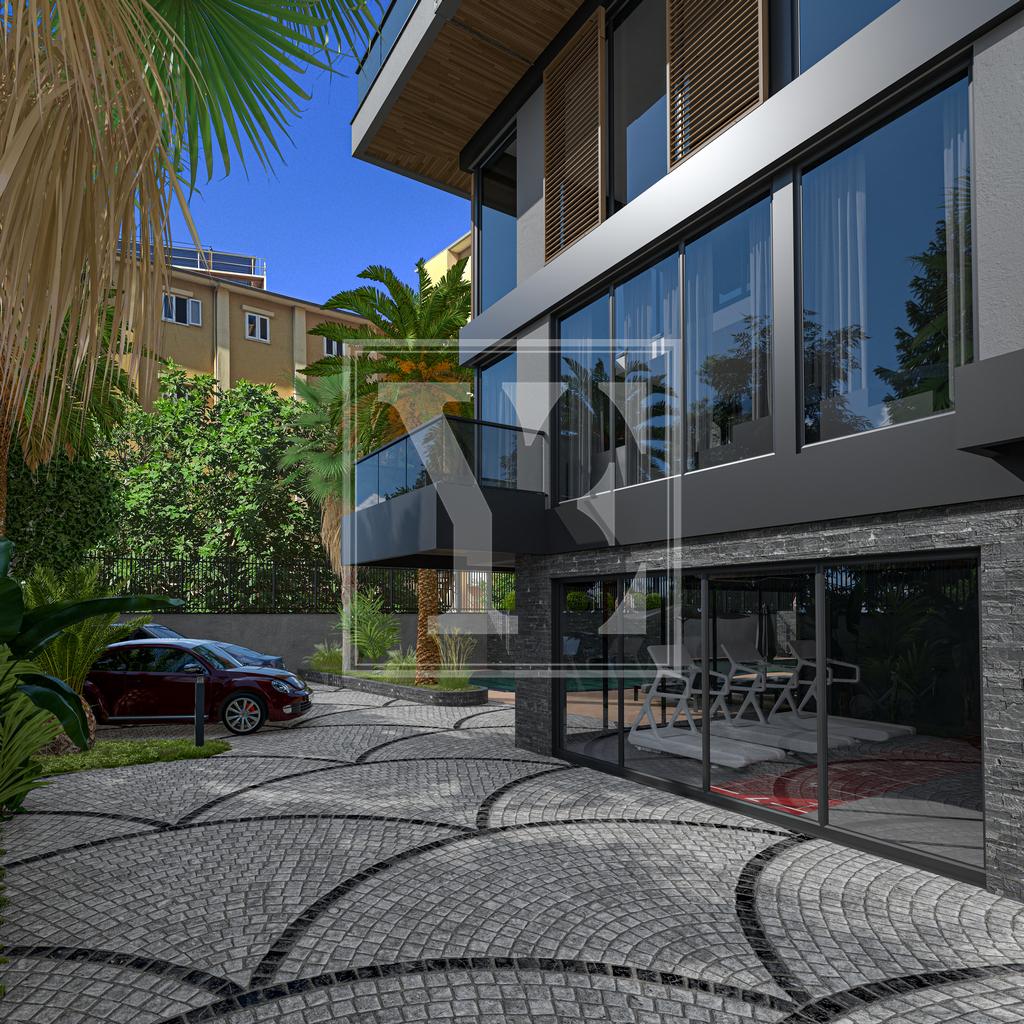 Красивый и роскошный лофт 1+1 недалеко от пляжа в центре Алании (Продано)