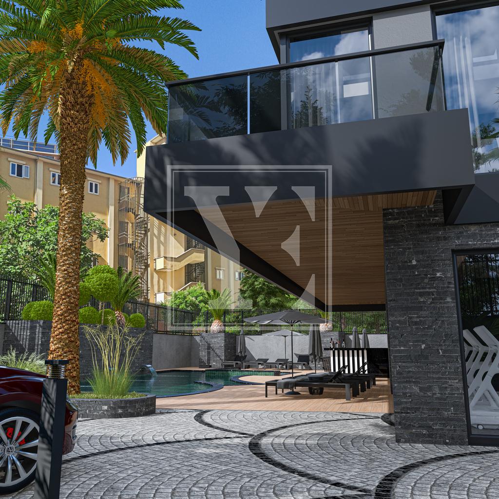 Красивый и роскошный лофт 1+1 недалеко от пляжа в центре Алании (Продано)