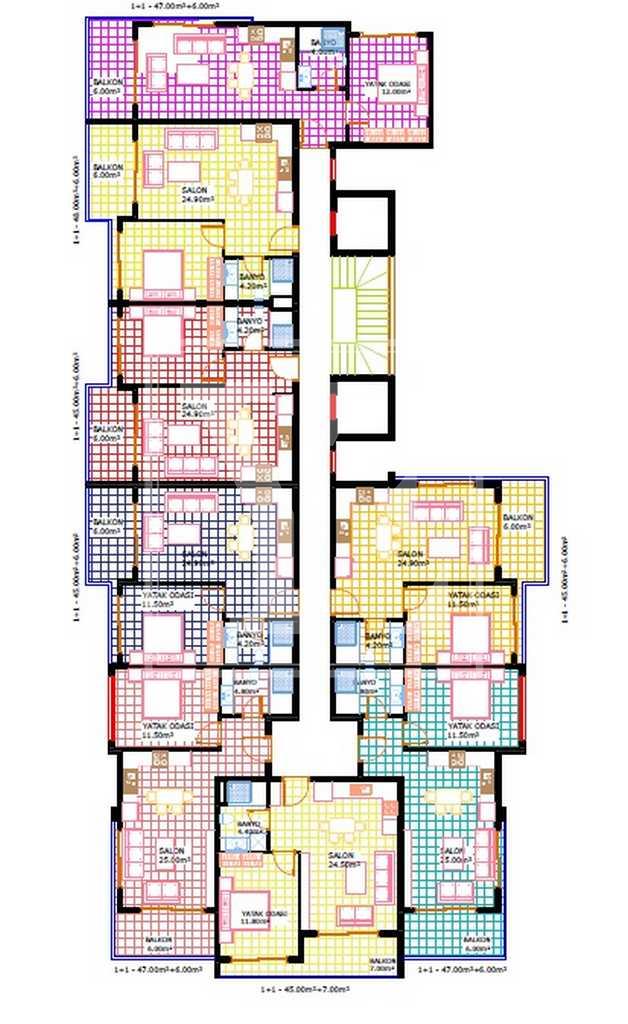 Современная квартира 1+1 в прекрасном районе Оба