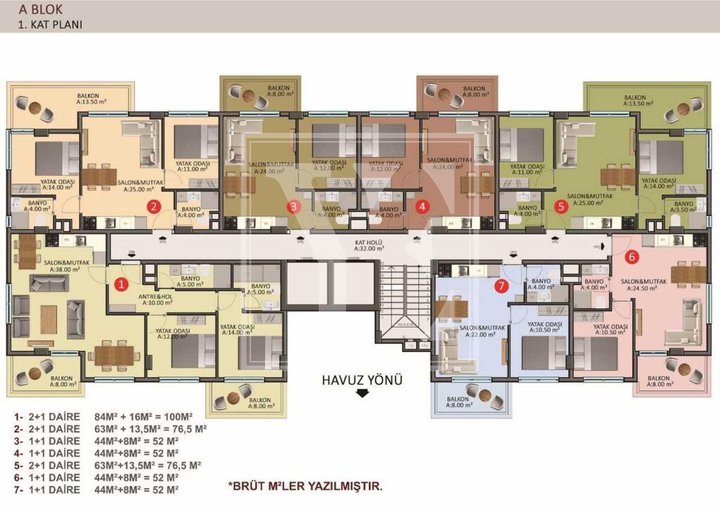 Four bedroom garden duplex in the best area of Alanya