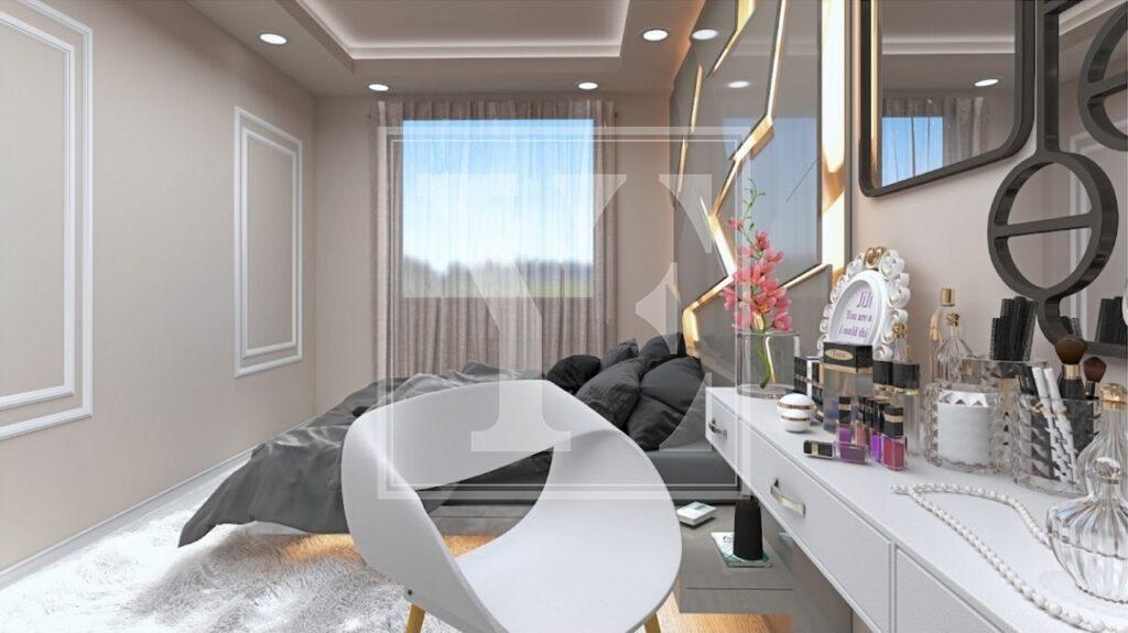 Nice garden duplex 3+1 for investment in the beautiful area in Payallar