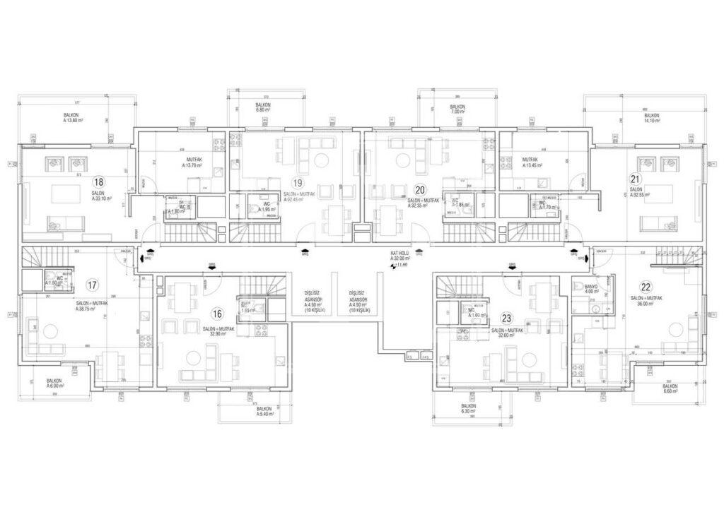 Двухуровневая квартира 2+1 в лучшем районе Алании