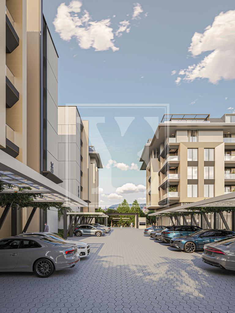 آپارتمان شیک 1+1 با منظره زیبای دریا در مرکز آلانیا