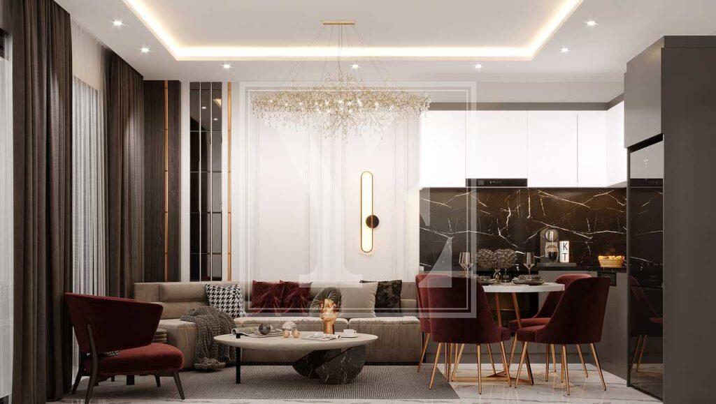 آپارتمان لوکس 3+1 در منطقه زیبا در تورکلر