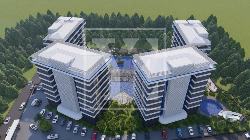 سقف دوبلکس زیبا 5+1 در منطقه Okurcalar، آلانیا