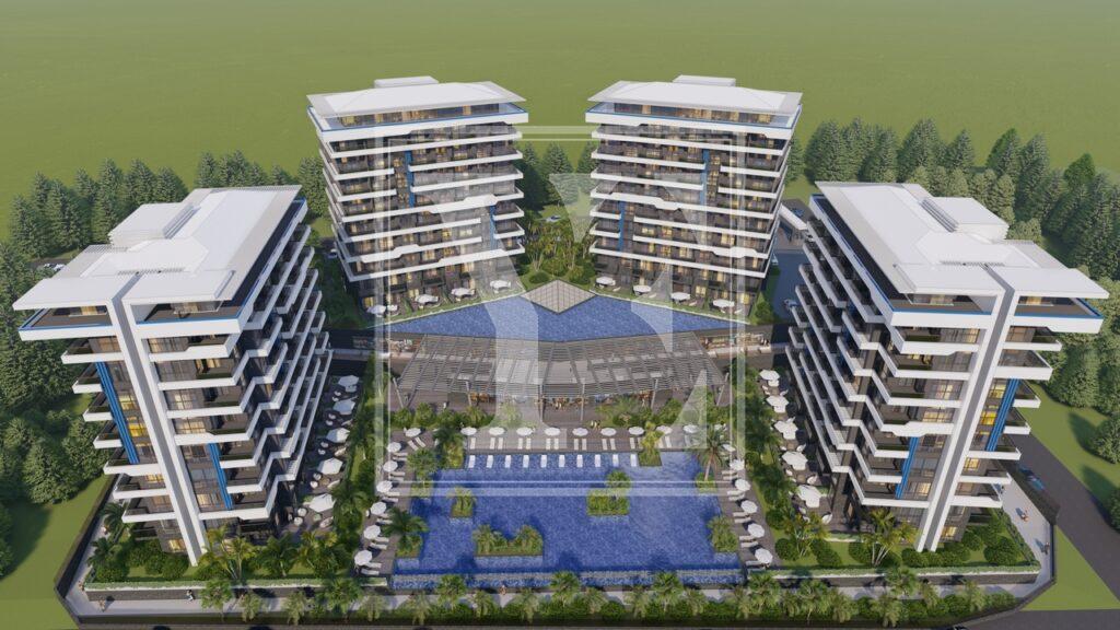 سقف دوبلکس زیبا 5+1 در منطقه Okurcalar، آلانیا