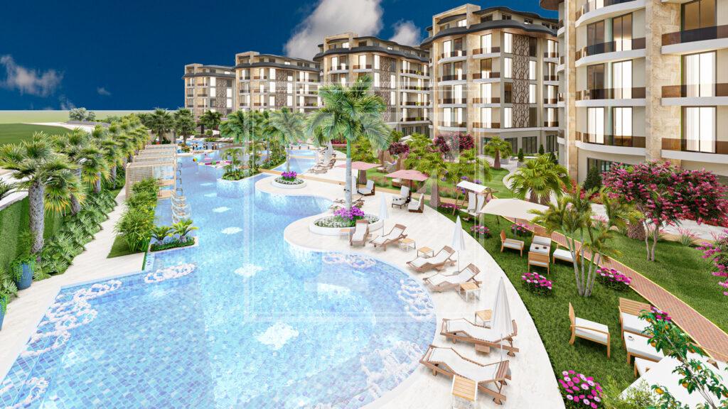 Чудовий садовий дуплекс 4+1 в красивому проекті в районі Оби