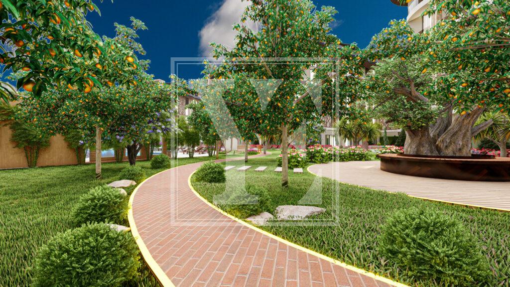 Замечательная квартира 1+1 в красивом проекте в районе Оба