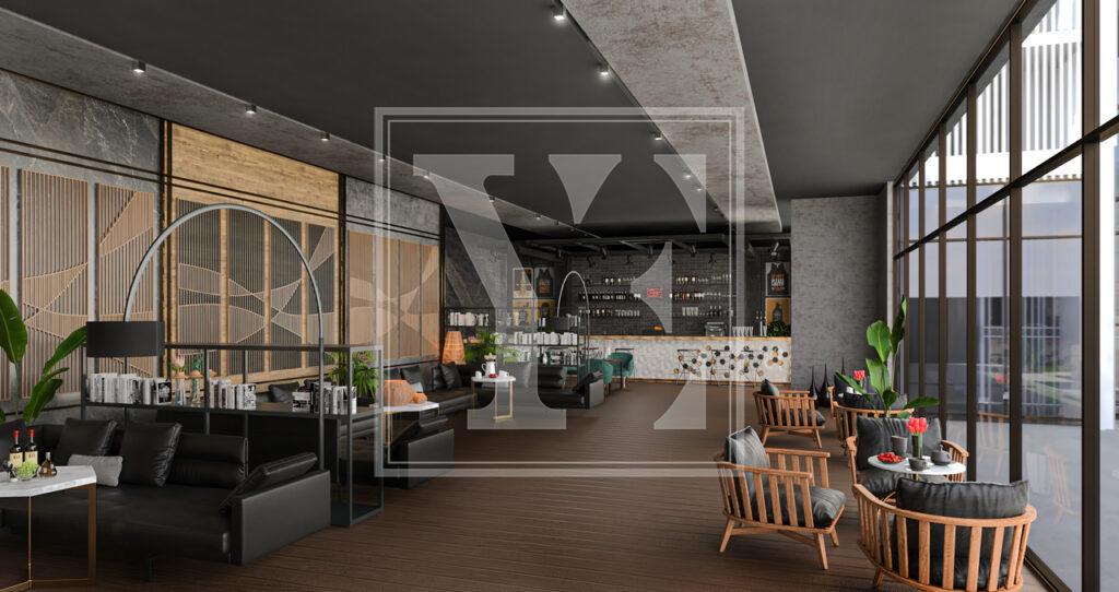 Чудовий садовий дуплекс 2+1 в елітному будинку в Авсалларі