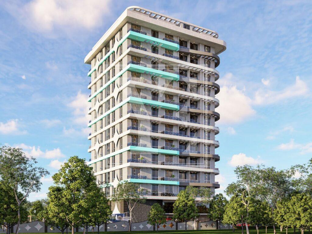 سقف دوبلکس شگفت انگیز 4+1 برای زندگی در مجتمع زیبا در منطقه محمودلار