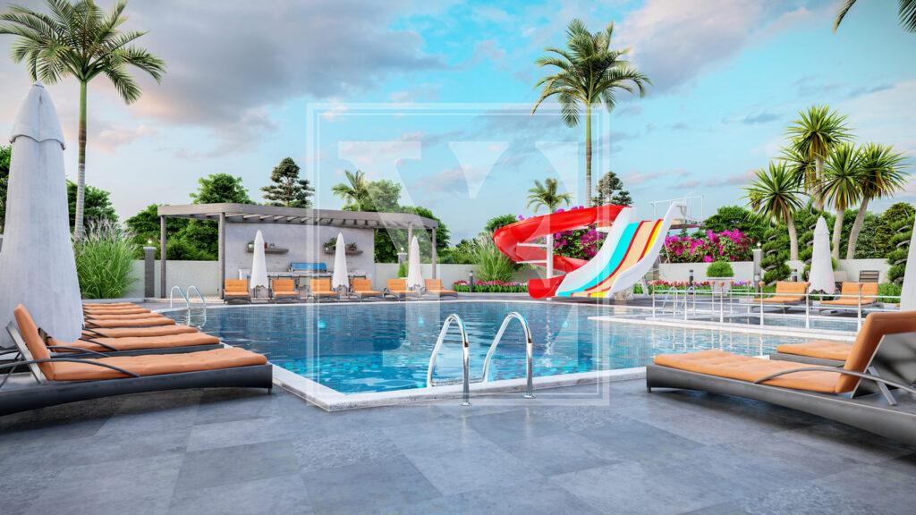 Роскошная квартира 1+1 для проживания в элегантном комплексе в Махмутларе