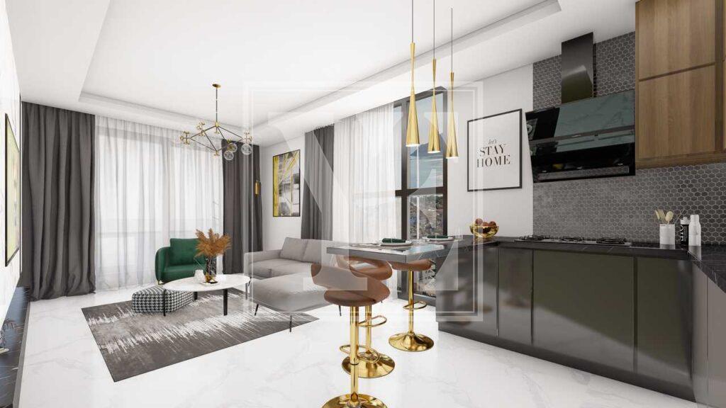 یک بام دوبلکس زیبا 2+1 در منطقه عالی کارگیجک