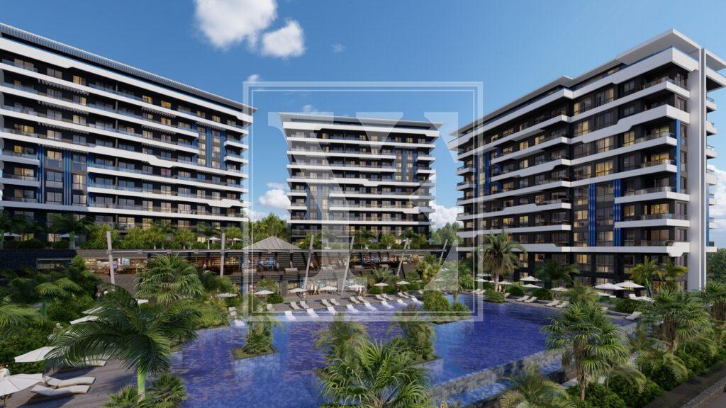 سقف دوبلکس زیبا 5+1 در منطقه Okurcalar، آلانیا