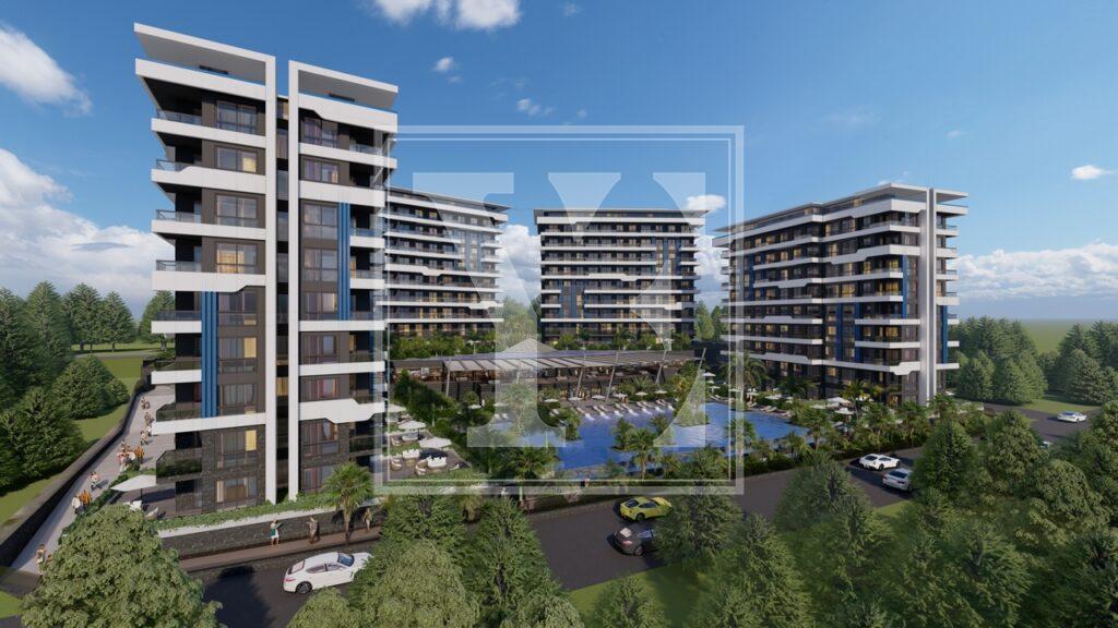 سقف دوبلکس زیبا 5+1 در منطقه Okurcalar، آلانیا