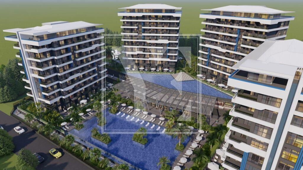 سقف دوبلکس زیبا 5+1 در منطقه Okurcalar، آلانیا