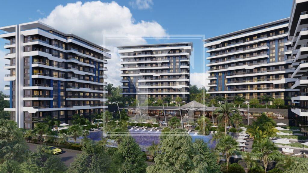 سقف دوبلکس زیبا 5+1 در منطقه Okurcalar، آلانیا