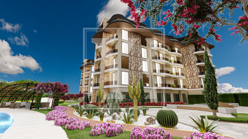 Замечательная квартира 1+1 в красивом проекте в районе Оба