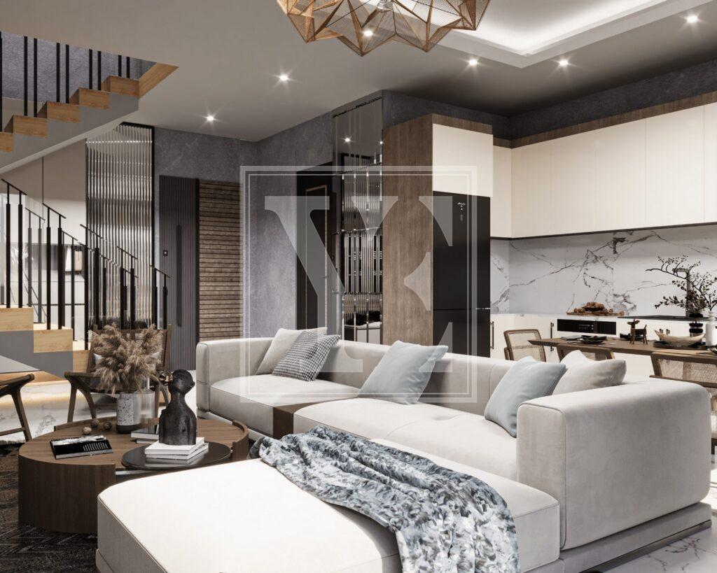 Замечательный садовый дуплекс 2+1 в красивом районе Авсаллара.