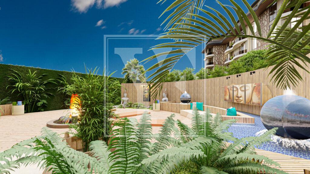 Замечательная квартира 1+1 в красивом проекте в районе Оба