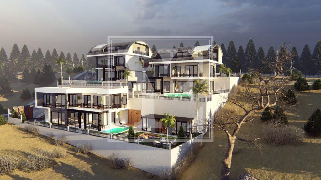 Дворівнева вілла в красивому районі Бекташ