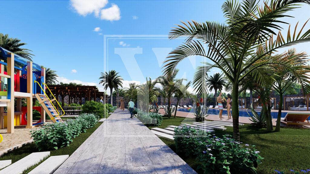 Neue Wohnung 1+1 in der wunderschönen Gegend in Payallar