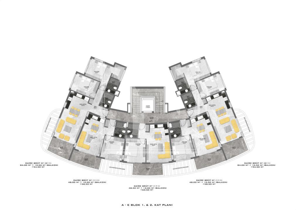 باغ دوبلکس زیبا 5+1 برای سرمایه گذاری در منطقه زیبا در اوبا