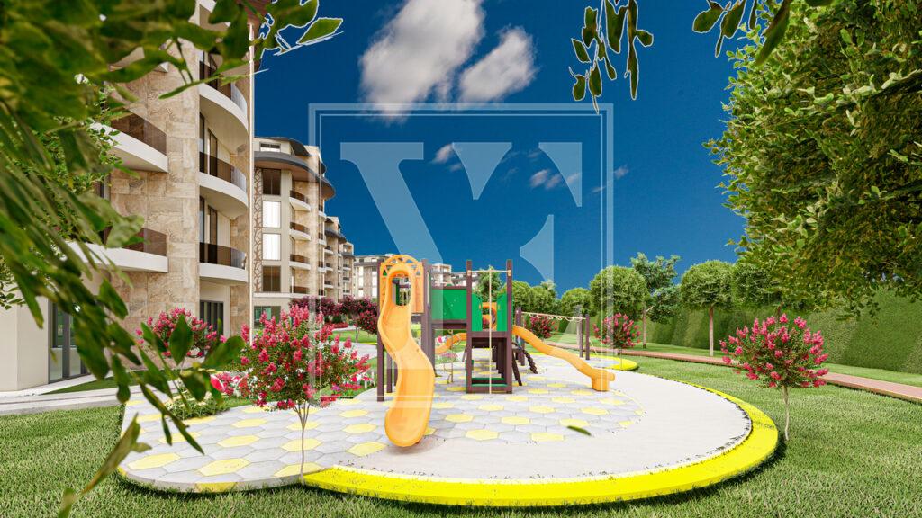 Замечательная квартира 1+1 в красивом проекте в районе Оба