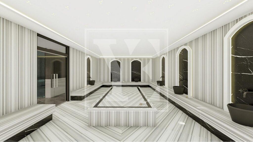 سقف دوبلکس زیبا 5+1 در منطقه Okurcalar، آلانیا