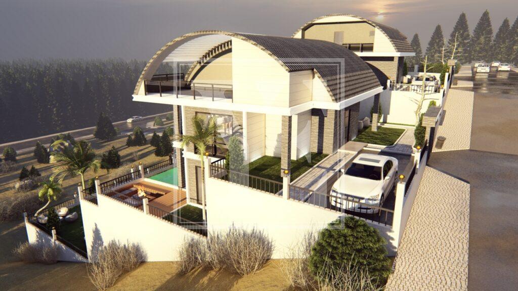 Дворівнева вілла в красивому районі Бекташ