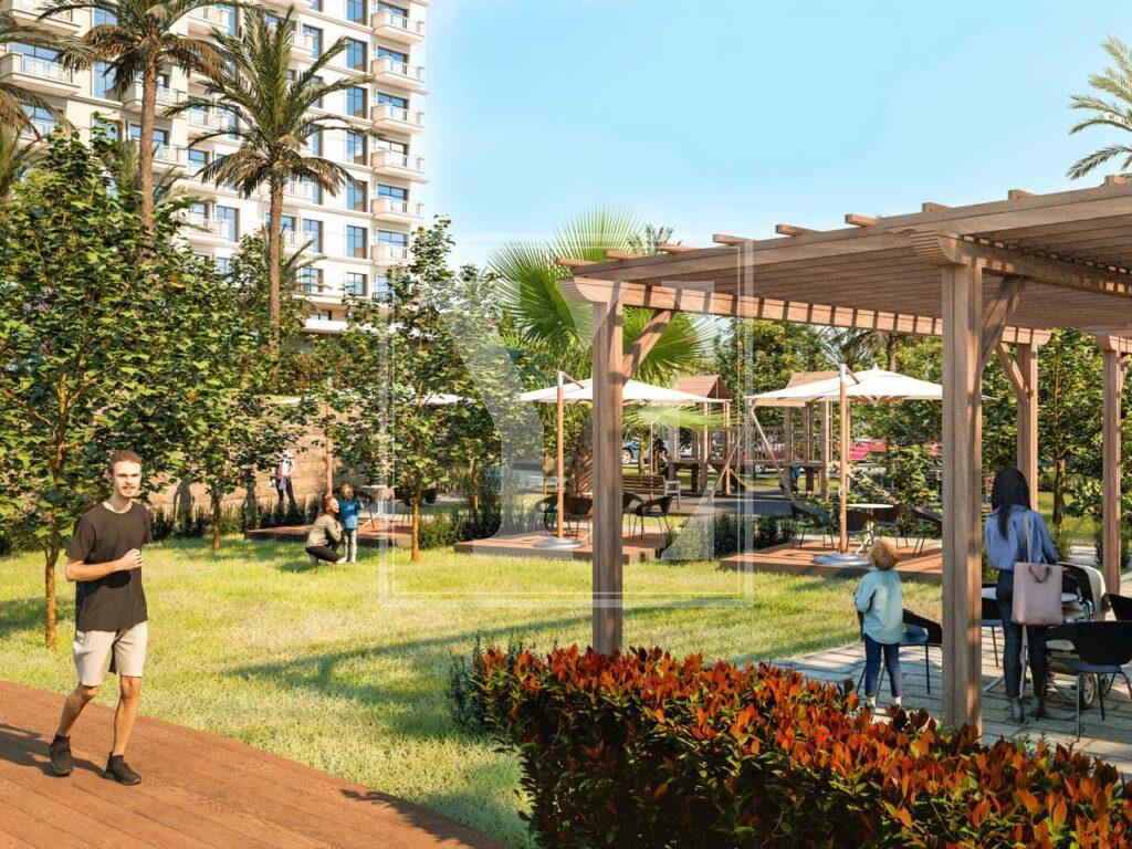 باغ دوبلکس شیک 2+1 در مجتمع مدرن در منطقه محمودلار