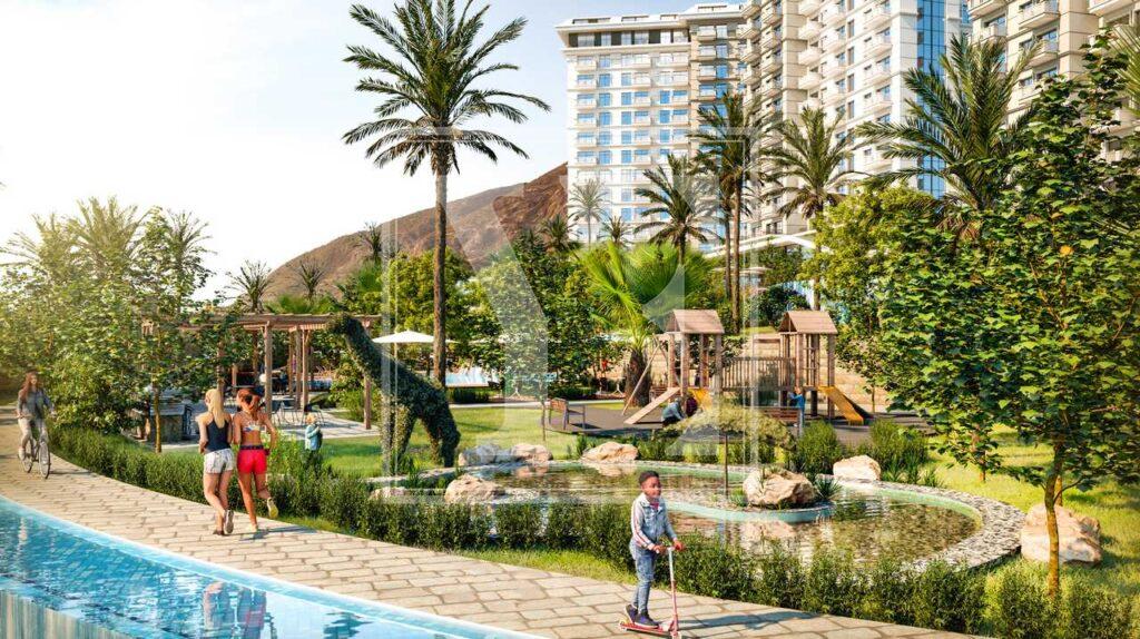 باغ دوبلکس شیک 2+1 در مجتمع مدرن در منطقه محمودلار