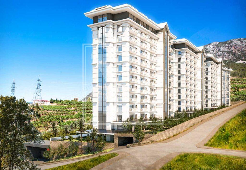 باغ دوبلکس شیک 2+1 در مجتمع مدرن در منطقه محمودلار