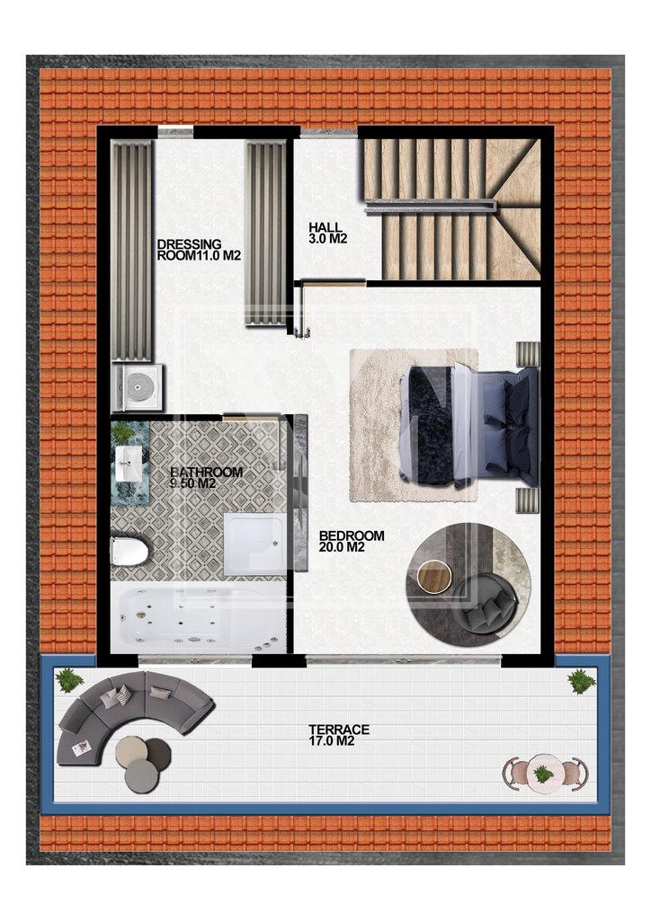 ویلای شیک و دنج 3+1 در منطقه نیکا در پایالار