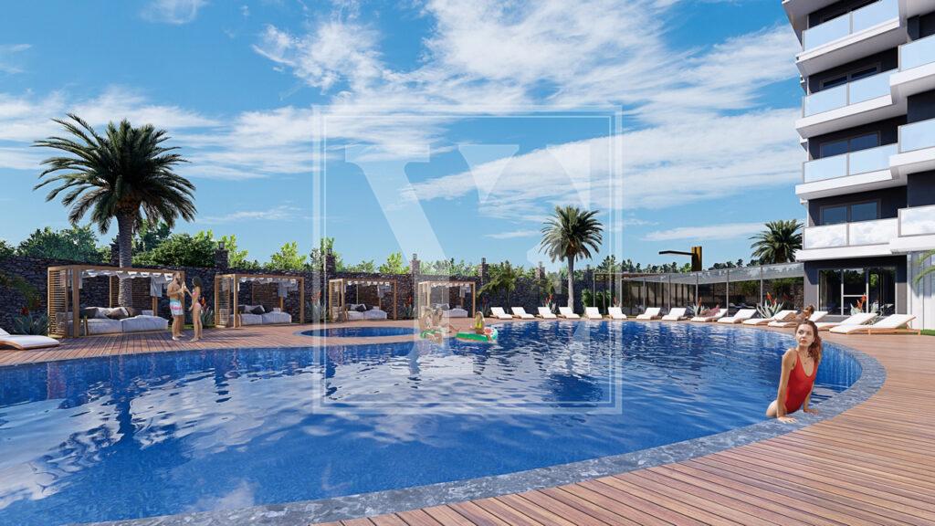 Neue Wohnung 1+1 in der wunderschönen Gegend in Payallar