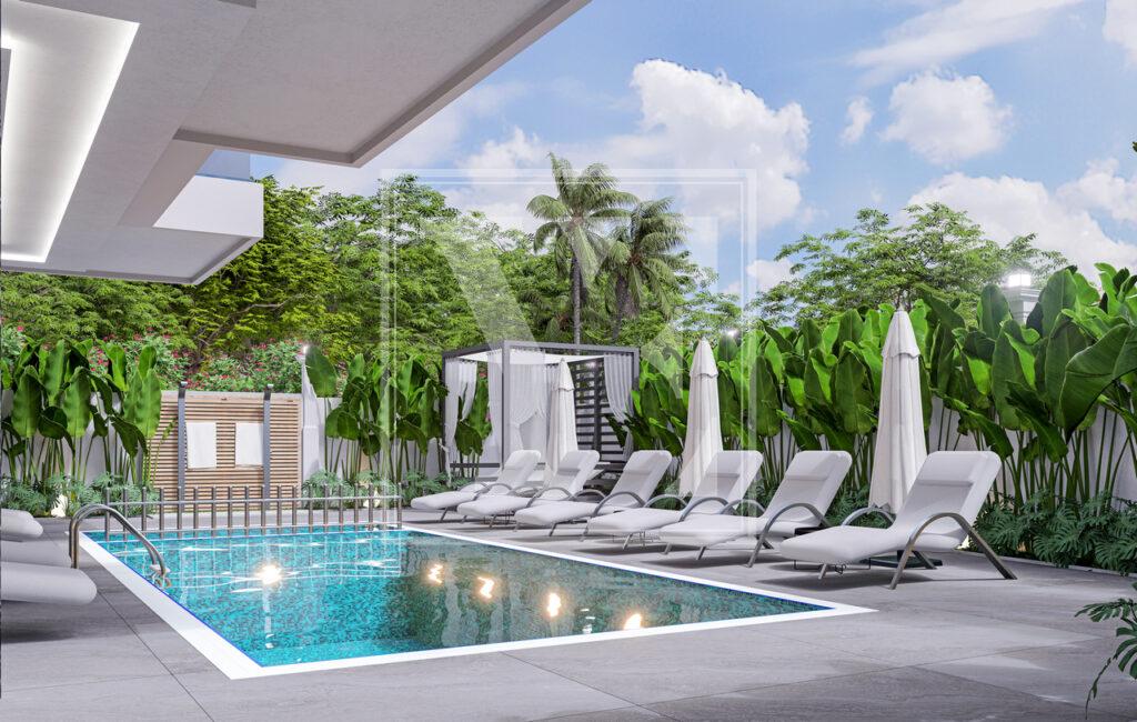 New beautiful apartment 2+1 for investment in the nice area of Alanya center