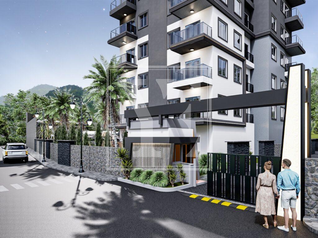 Красивая квартира 1+1 для жизни и инвестиций в красивом районе Авсаллара.