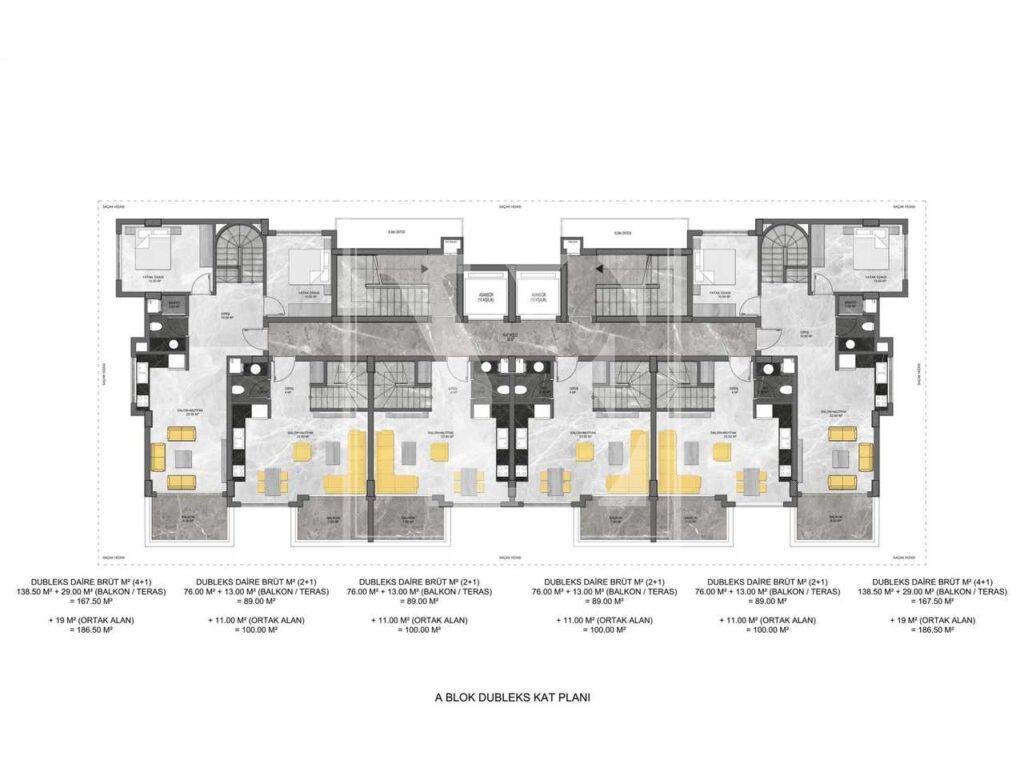 Квартира 2+1 з чудовим розташуванням для інвестицій в Авсалларі