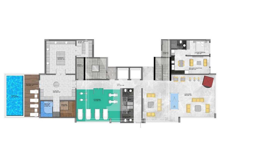 2+1 سقف دوبلکس زیبا در دمیرتاش