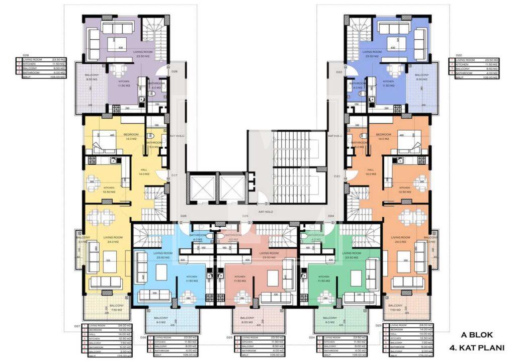 یک بام دوبلکس زیبا 2+1 در منطقه عالی کارگیجک