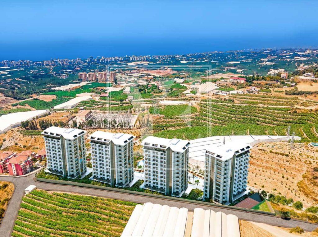 باغ دوبلکس شیک 2+1 در مجتمع مدرن در منطقه محمودلار