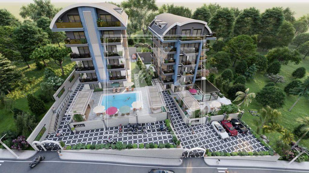 1+1 modern apartment in Oba for Sale