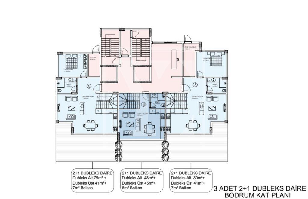 باغ دوبلکس 2+1 در منطقه فوق العاده آوسالار