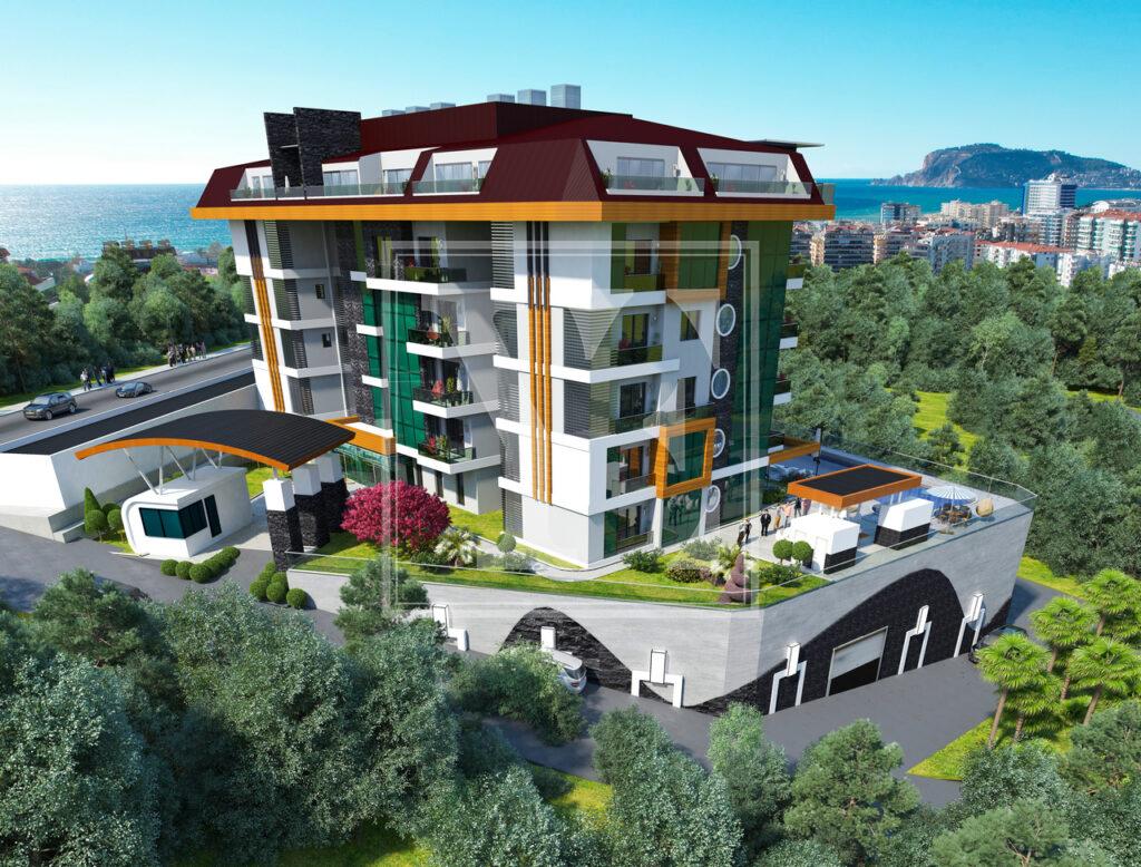 Luxury roof duplex 3+1 in the area of Kestel